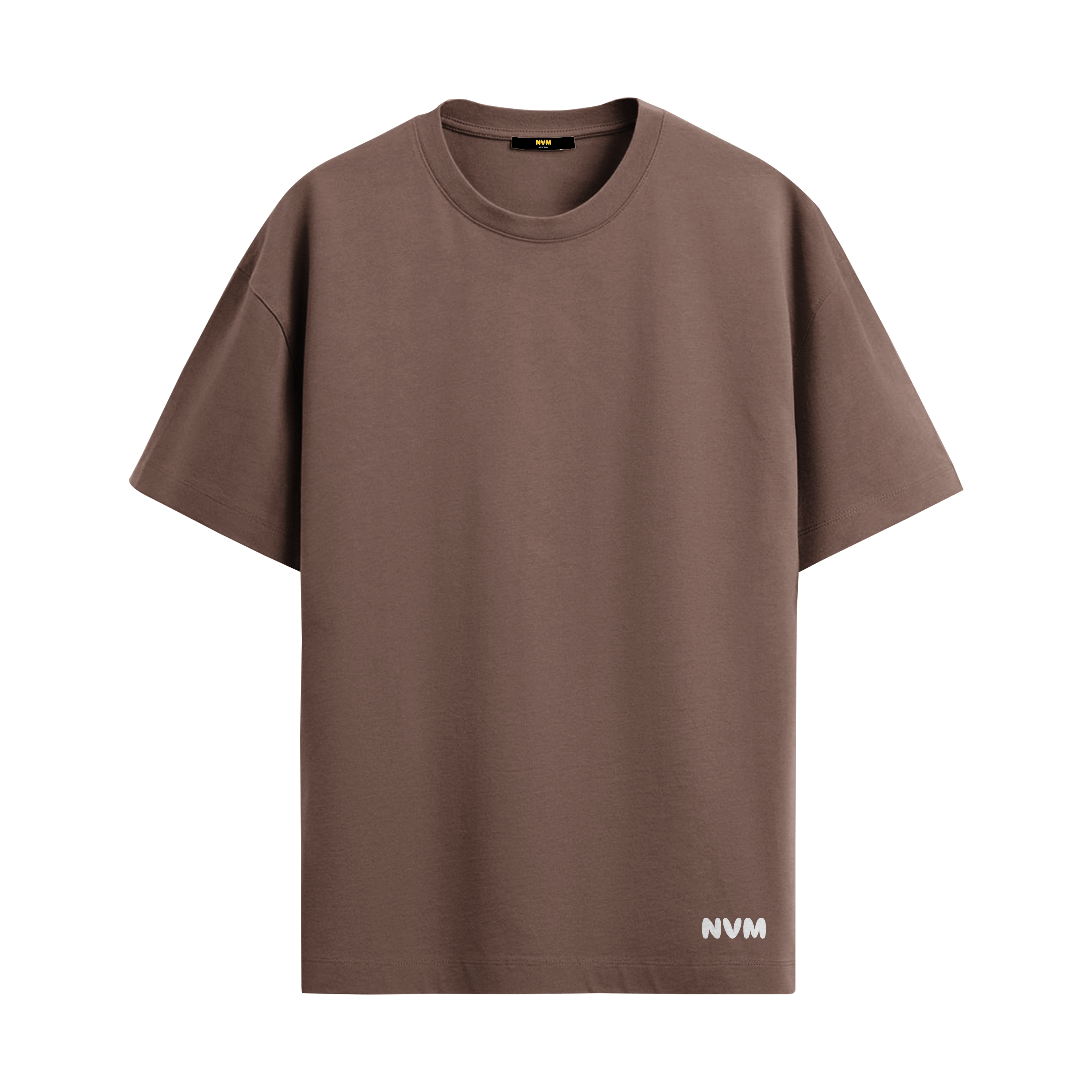 Mocha oversized T-shirt by NVM for winter layering