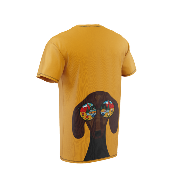 Snoopy Doo | Geometric Tee | Mustard