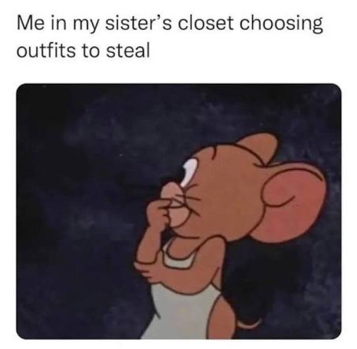 Someone choosing outfits to steal meme